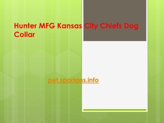 Hunter MFG Kansas City Chiefs Dog Collar