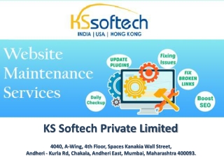 Website Development and Maintenance - Website Maintenance Services