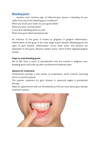 Bleeding gums Treatment