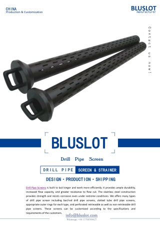 Drill Pipe Screen Strainer On Sale - Bluslot