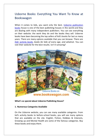 Usborne Books Everything You Want To Know at Bookswagon
