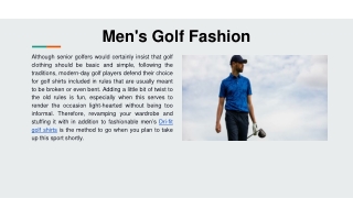 Men's Golf Fashion