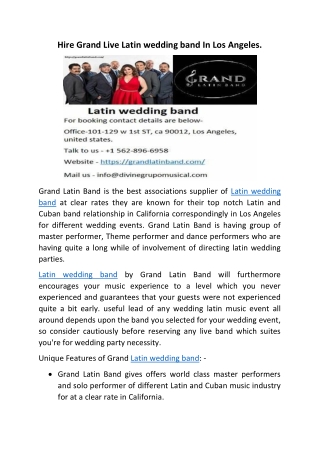 Latin wedding band