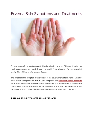 Eczema skin symptoms and Treatments (1)