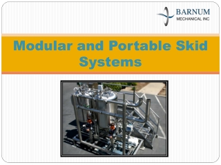 Modular and Portable Skid Systems