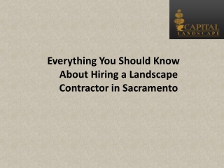 Everything You Should Know About Hiring a Landscape Contractor in Sacramento