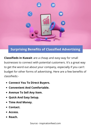 Surprising Benefits of Classified Advertising
