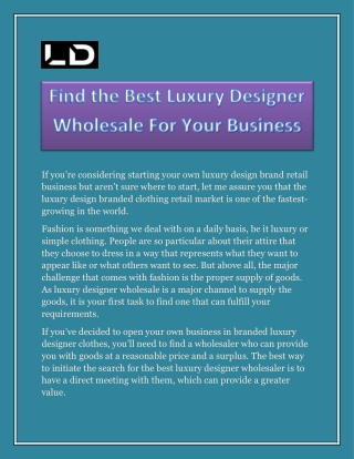 Best luxury designer wholesale