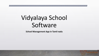 School Management App in Tamil nadu