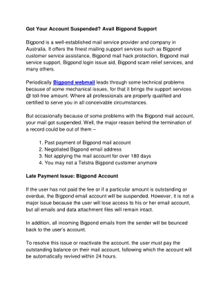Got Your Account Suspended bigpond webmail (08) 6102 0008