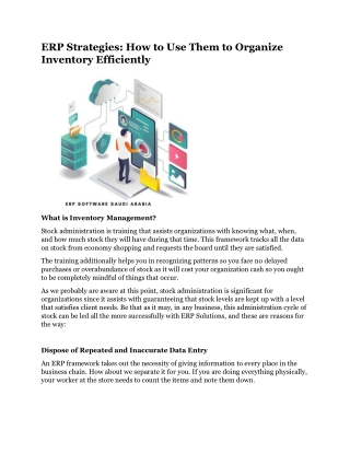 ERP Strategies How to Use Them to Organize Inventory Efficiently