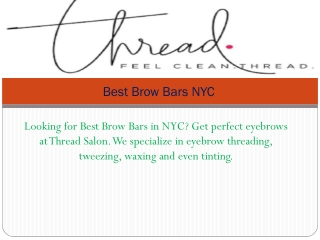 Best Brow Bars NYC