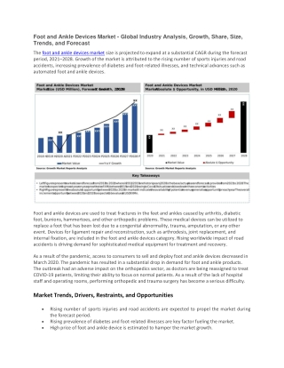 Foot and Ankle Devices Market