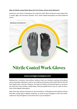 Premium Nitrile Coated Work Gloves - Garden Gloves - WorkGlovesDepot