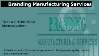 BMS - Quality Control & Factory Audit Services