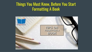 Tips on How to format books - YOP