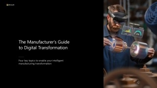 Four key topics to enable your intelligent manufacturing transformation