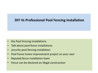 DIY Vs Professional Pool Fencing Installation