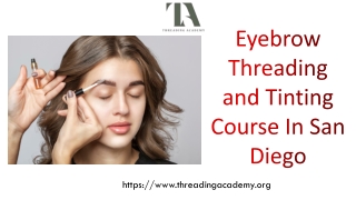 Eyebrow Threading and Eyebrow Tinting Course San Diego