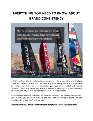 EVERYTHING YOU NEED TO KNOW ABOUT BRAND CONSISTENCY