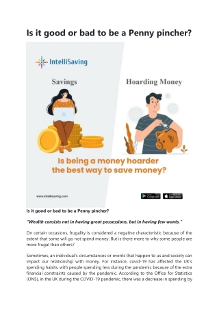 Is it good or bad to be a Penny pincher