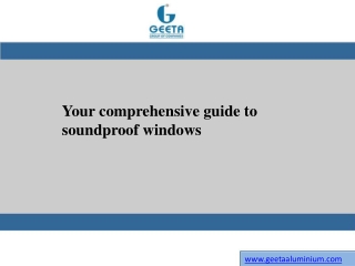 Your comprehYour comprehensive guide to soundpensive guide to soundproof windows