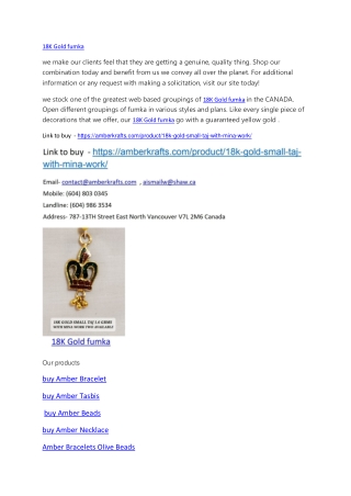 18K Gold fumka