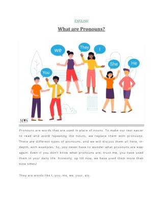 What are Pronouns