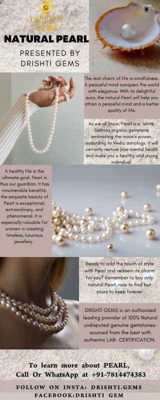 NATURAL PEARL INFOGRAPHIC | DRISHTI GEMS