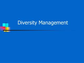 Diversity Management