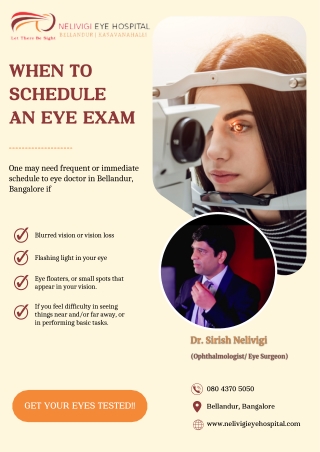 When to schedule an eye exam | Best Eye Hospital in Bellandur | Nelivigi Eye