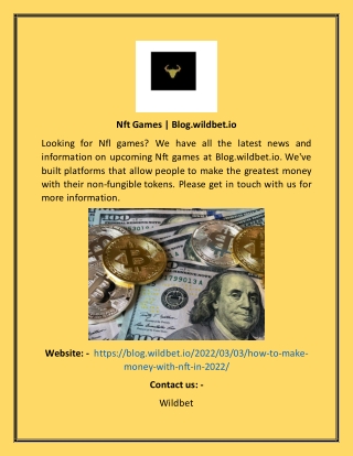Nft Games  Blog.wildbet.io