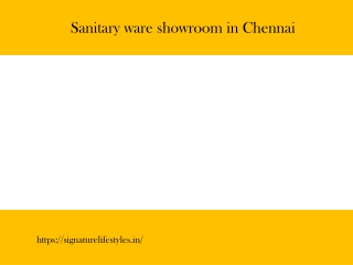 Sanitary ware showroom in Chennai