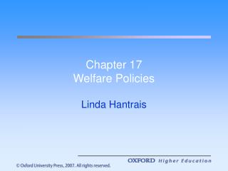 Chapter 17 Welfare Policies