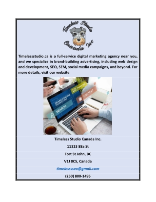 Digital Marketing Agency Near Me  Timelessstudio.ca