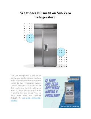 What does EC mean on Sub Zero refrigerator