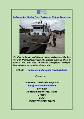 Andaman And Nicobar Travel Packages Thetravelbuddy.com