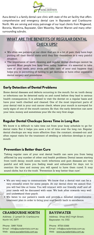 What Are The Benefits of Regular Dental Check Ups?