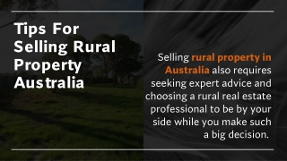 Tips For Selling Rural Property Australia