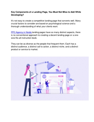 Key Components of a Landing Page, You Must Not Miss to Add While Developing_