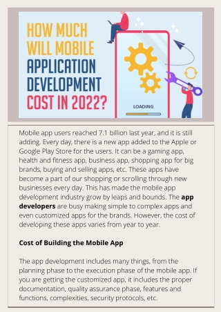 How Much Will Mobile Application Development Cost In 2022