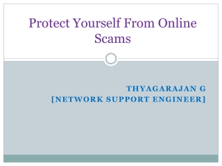 Prevent Yourself from Online Scams