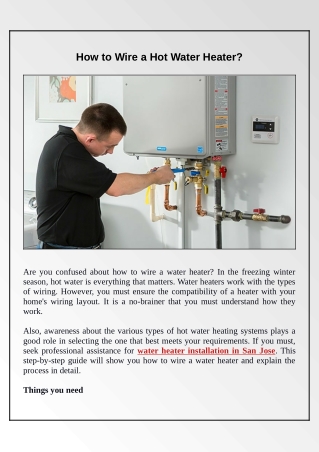 How Do You Wire a Hot Water Heater?