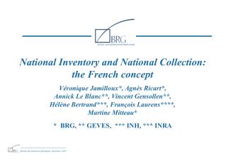 National Inventory and National Collection: the French concept
