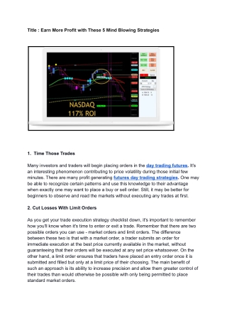 Earn More Profit with These 5 Mind Blowing Strategies