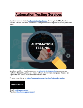 Automation Testing Services