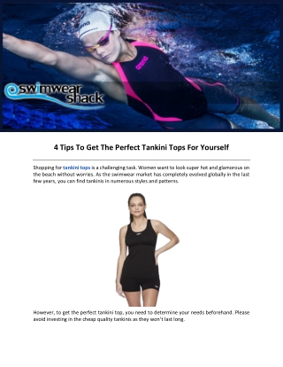 4 Tips To Get The Perfect Tankini Tops For Yourself