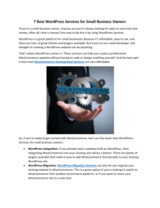 7 Best WordPress Services for Small Business Owners