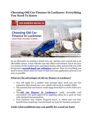 Choosing Used Cars in Lucknow