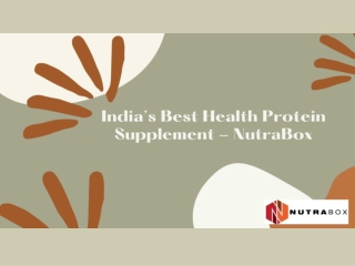 India’s Best Health Protein Supplement – NutraBox